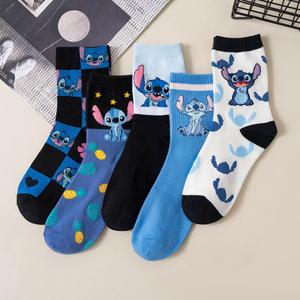 2024 Newest Accept Custom Logo Design Funny High Quality Stitch Cartoon Cotton Cute Sport <b>Socks</b> - Product Image 2