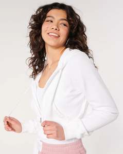 Conjuntos de sudadera informal de dos piezas con cuello redondo y pantalones de chándal con cordón para mujer, trajes con capucha de longitud corta - Product Image 2