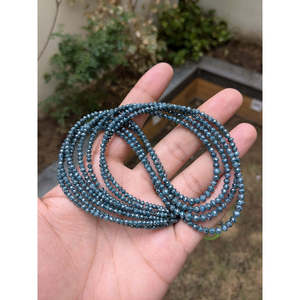 100% Natural Blue Faceted Diamond Bead High Quality 3/4 mm Blue Diamond Loose Diamonds-Blue Diamond - Product Image 3