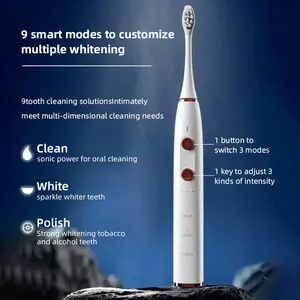 Tandheelkundige Schone Automatische Slimme Ultrasone Sonische Tandenborstel Oplaadbare Draagbare Reis Elektrische Sonische Tandenborstel Voor Volwassenen