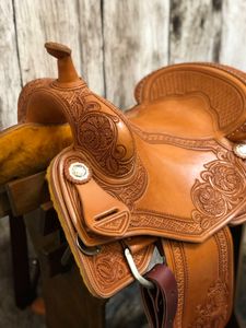 Selle anglaise de course de baril occidental de qualité supérieure avec design haut de gamme équipement de cheval de meilleure qualité sellerie de siège de cow-boy - Product Image 3