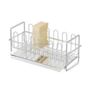 WIREKING Porta Spugne e Spazzole per <span class=keywords><strong>Lavello</strong></span> in Acciaio Inox 304 con Vassoio di Drenaggio, Organizzatore Antiruggine per <span class=keywords><strong>Lavello</strong></span> - Product Image 2