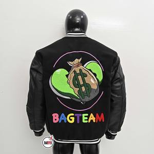 Wholesale 100% Wool Varsity Letterman <b>Jacket</b> for Men High Demand Custom Design Leather Sleeves Chenille Embroidery <b>Patchwork</b> - Product Image 2