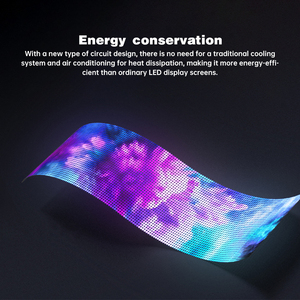 Flexible Led <strong>Screens</strong> Transparent High Quality Flexible LED Glass <strong>Window</strong> Advertising Display Soft Indoor LED Video Wall Led Panel - Product Image 5