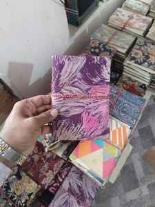 Diarios cubiertos de tela de algodón impresos a medida en tamaño 5 pulgadas hechos con papeles hechos a mano de algodón en Color Rosa - Product Image 6