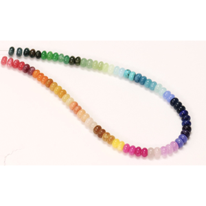 Magnifiques perles de quartz multicolores, forme ronde lisse, 7-8 mm, mélange de perles de pierres précieuses de quartz disco, qualité AAA, vente en gros de perles - Product Image 6