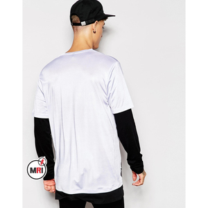 เสื้อยืดแขนยาวผ้าฝ้าย100% สำหรับผู้ชายเสื้อยืดวินเทจน้ำหนักมากสองชั้นแบบโอเวอร์ไซซ์ออกแบบโลโก้ได้ตามต้องการ - Product Image 4