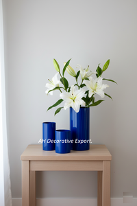 Ensemble de jardinières en acier inoxydable poli or de luxe, pots à fleurs en métal modernes pour la décoration intérieure - Product Image 5