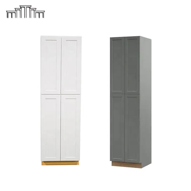 Armários do vietnã, fábrica de CARB-2, pintura de madeira sólida, modular moderna, portas de armazenamento, armários de cozinha, despensa