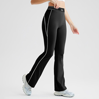 Leggings évasés sans couture taille haute pour femmes, effet push-up, pour yoga et entraînement, sans démarcation visible