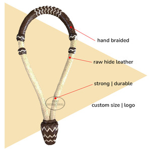 Bosal de cuero crudo más vendido en accesorios de caballo trenzado a mano de estilo occidental para venta al por mayor - Product Image 2
