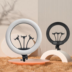 Kit de lampe annulaire à intensité variable pour Selfie, photographie, maquillage, vidéo, 18 pouces, Clip pour <span class=keywords><strong>YouTube</strong></span> <span class=keywords><strong>TIK</strong></span> <span class=keywords><strong>TOK</strong></span> - Product Image 2