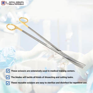 Superventas Curva 12 Carburo de tungsteno T/C Metzenbaum Tijeras curvas Instrumento quirúrgico manual con estándar de seguridad MOL - Product Image 3