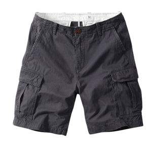 กางเกงขาสั้นผู้ชายลำลอง ระบายอากาศได้ดี เป็นมิตรกับสิ่งแวดล้อม คุณภาพสูง แฟชั่นทันสมัย สวมใส่สบาย ผลิตจากผ้าโพลีเอสเตอร์/ผ้าฝ้ายแคนวาส แห้งเร็ว ปักลาย - Product Image 2