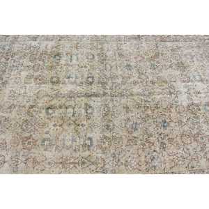 Tapis turc vintage, tapis de 5,4 x 8,2 pieds, tapis en laine persan bleu et blanc - Product Image 4