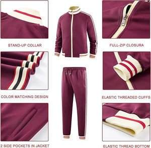 Ensemble de jogging décontracté pour hommes grande taille avec tissu extensible quadridirectionnel respirant et structure absorbant l'humidité pour un mouvement sans effort - Product Image 4