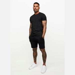 Ensemble deux pièces décontracté pour hommes de haute qualité T-shirt à manches courtes Shorts vêtements en gros T-shirt en coton respirant pour hommes - Product Image 3