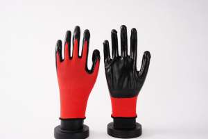 Gants enduits de nitrile durables et résistants à l'eau Gants enduits de nitrile résistants à l'huile avec fil de polyester tricoté - Product Image 6