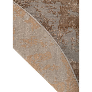 Kavi <b>Grey</b> Black Hand Knotted Wool Bamboo Silk Rug Abstract for Home Hallway 10mm Project Error Jaipur Rugs US Model Esk-431 - Product Image 4