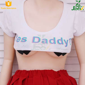 Soutien-gorge de sport sans couture à une épaule en coton/polyester respirant, tendance estivale, vente chaude, haut court pour femmes, manches courtes - Product Image 2