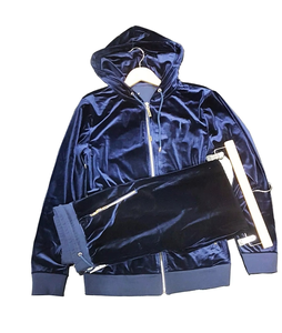 Chándal de terciopelo de color personalizado ropa deportiva manta Tech Fleece ropa de calle de lujo invierno 100% algodón ligero para mujer - Product Image 1