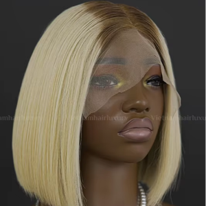 613 cheveux vierges blonds longueur d'épaule perruques extensions de cheveux 100% cheveux humains vietnamiens - Product Image 1