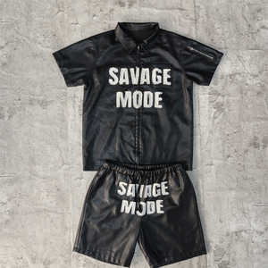 Camisas de Manga Corta Personalizadas para Hombre, con Botones, Cuello Solapa, Estilo Casual, de Lona, con Patrón Sólido, Tejidas, Transpirables, Conjunto de Verano - Product Image 4