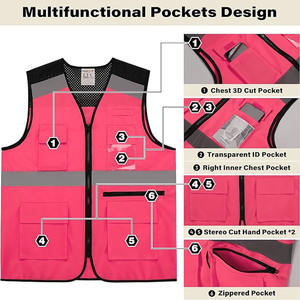 Chaleco de seguridad de invierno de alta visibilidad Roadway para trabajadores de la construcción, chaleco de seguridad de alta visibilidad con logotipo personalizado para hombres y mujeres - Product Image 2