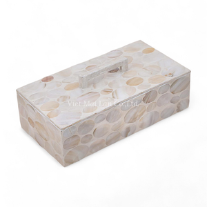 Caja de Joyería Decorativa Hecha a Mano con Incrustaciones de Nácar, Almacenamiento con Incrustaciones de Concha para una Decoración Elegante del Dormitorio - Product Image 1