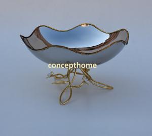 Bols à noix en acier inoxydable argenté, sans BPA, jetables, pour la décoration de la maison, Diwali, Ramadan, art métallique artisanal - Product Image 6