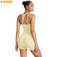 Ensemble de sport 2 pièces SAMAVIA pour femme : soutien-gorge et leggings avec ceinture, logo personnalisé, sans couture, séchage rapide