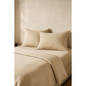 Fabriqué en Italie 100% housse de couette en lin de haute qualité cm.140X200 ensemble de taies d'oreiller (cm.50X80) également marque privée - Product Image 1