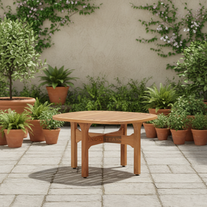 Mesas Redondas para Exteriores Hechas de Madera de Teca, Acabado Liso y Elegante, Productos de Calidad - Product Image 5