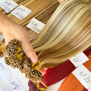 Extensions de cheveux humains à la kératine de haute qualité I Tip, cheveux bruts vietnamiens alignés sur les cuticules vierges 100% prêts à être expédiés - Product Image 1