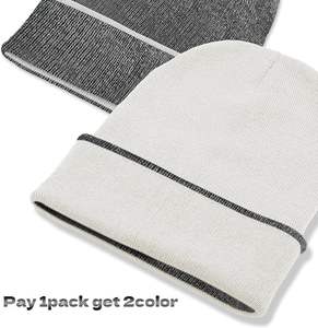 Gorro de invierno térmico unisex, gorro de punto de lana suave, diseño ligero y transpirable, perfecto para viajes deportivos y uso en frío - Product Image 2