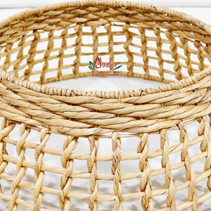 Artex Dong Thap Jacinto de agua Collar de árbol de Navidad, falda de árbol de vacaciones de mimbre tejido, decoración ecológica natural - Product Image 6