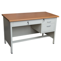 Table de bureau à domicile au design moderne Bureau d'ordinateur en métal avec tiroirs à montage facile Mobilier de bureau pour l'étude et le travail
