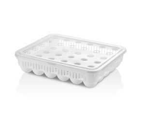 Contenedor de Almacenamiento de Huevos Multifuncional Portátil de 30 Compartimentos, Duradero, de Plástico Ecológico, Rectangular, para la Organización del Hogar y la Cocina - Product Image 1