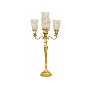 Candelabros de aluminio hechos a mano de calidad 2024 a la moda, soporte disponible, centros de mesa de Metal impresos personalizados para bodas, decoración del hogar - Product Image 3