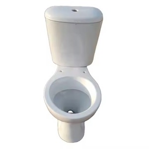 Articles sanitaires de salle de bain en porcelaine Siège de toilette en deux pièces avec housse de siège en plastique et raccords LLC Ensemble de WC complet - Product Image 1