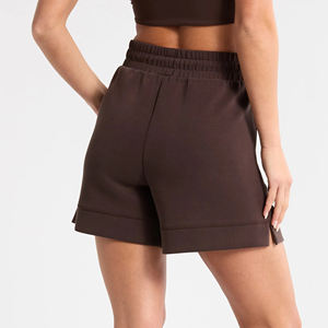 Pantalon ample pour femme en molleton 100 % coton respirant, taille mi-haute, ourlet bas, fentes latérales, poches croisées, style urbain, écologique - Product Image 2