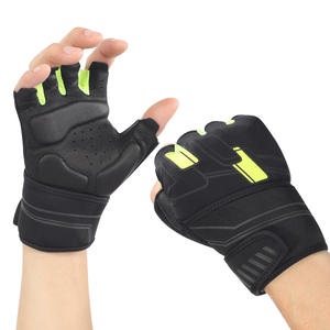 Gants de fitness unisexes demi-doigts, gants de musculation et de musculation, gants de sport en cuir et néoprène pour le cyclisme - Product Image 2