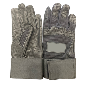 Gants de frappe de baseball de couleur noire en cuir à manchette longue Protection complète des mains des doigts Gants de frappe de baseball de haute qualité - Product Image 1