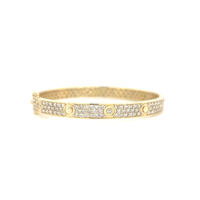 Bracelet jonc en argent sterling 925 avec diamants CVD 5-6 carats, cultivés en laboratoire, qualité EF VVS VS, motif à vis de créateur, vente en gros