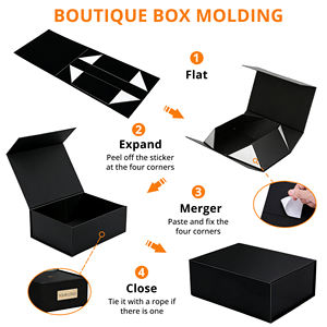 Özel Katlanabilir Manyetik Sert Kutu Tek Parça Yapılı Lüks Hediye Kutusu Logo Baskılı Çevre Dostu Kutu - Product Image 3