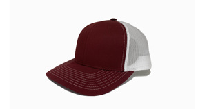 Gorra de camionero de algodón granate personalizada con malla transpirable para uso diario y estilo distintivo, hecha a mano en el fabricante de Vietnam - Product Image 2