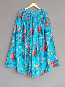 กระโปรงยาวพิมพ์ลายดอกไม้สำหรับผู้หญิงชุดชายหาดผ้าฝ้ายอินเดียระบายอากาศได้ตามธรรมชาติ - Product Image 4