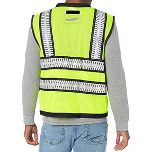 Green Customized Hi Vis Surveyor Engineer Ems <b>Medical</b> Construction Reflective Safety Vests Class2 With Pouch <b>Bag</b> - Product Image 4