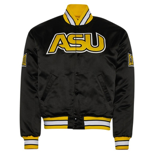 Chaqueta Satinada Unisex Impermeable con Estampado Digital Personalizado de la Universidad ASU, Cuello Alto, Estilo Universitario Vintage, OEM, Seda, Invierno, Estilo Urbano - Product Image 1