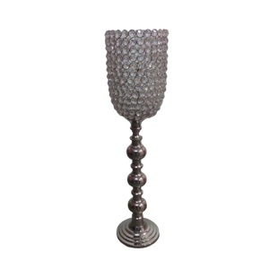 Support de bougie en métal blanc avec revêtement en poudre, design exclusif, pour la décoration de la maison et des hôtels, pour l'éclairage, brillant et poli - Product Image 5